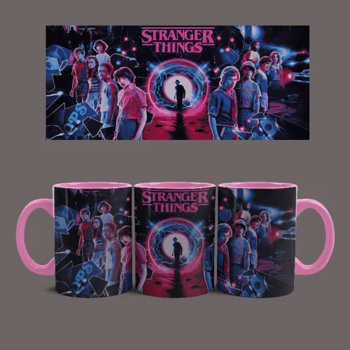 Stranger Things universe bögre (Rózsaszín)