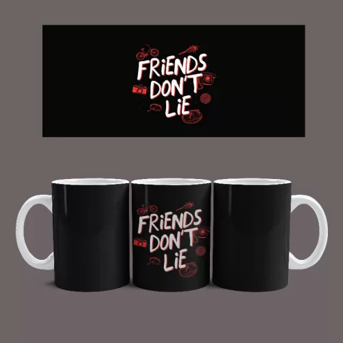 Stranger Things - Friends Don't Lie bögre (Fehér)