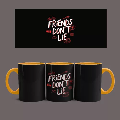 Stranger Things - Friends Don't Lie bögre (Narancssárga)
