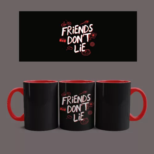 Stranger Things - Friends Don't Lie bögre (Piros)