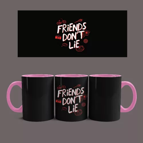 Stranger Things - Friends Don't Lie bögre (Rózsaszín)