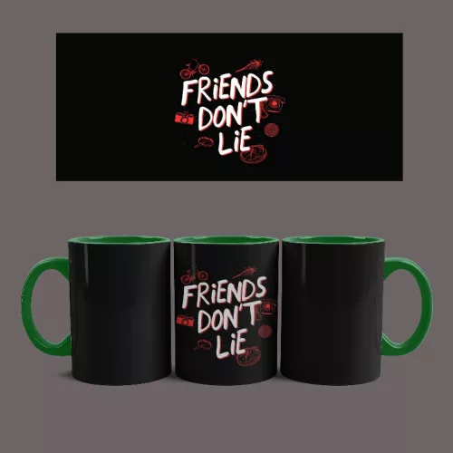 Stranger Things - Friends Don't Lie bögre (Zöld)