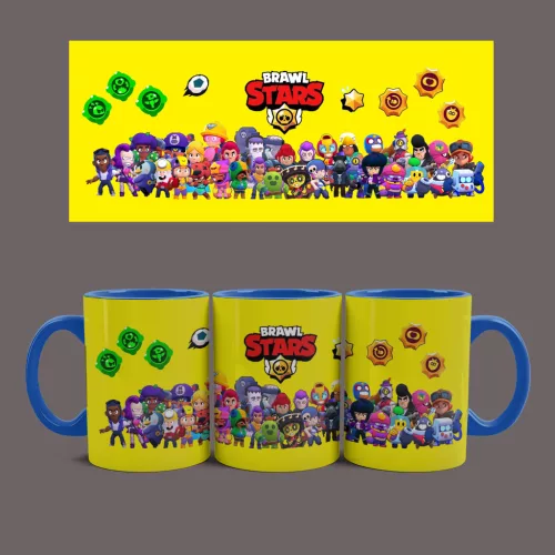 Brawl Stars karakterek bögre  (Kék)