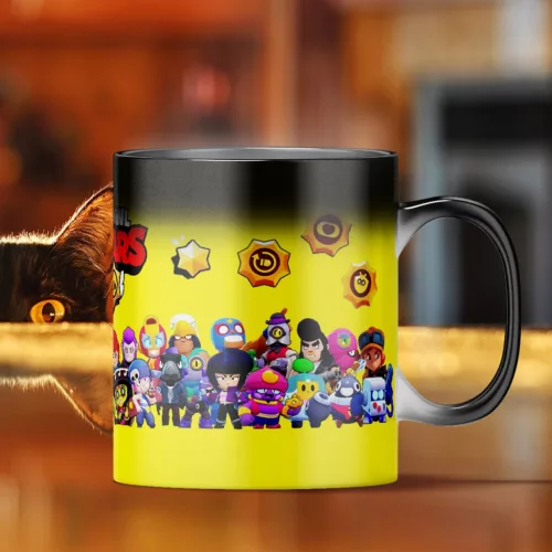 Brawl Stars karakterek bögre  (Hőre változó)
