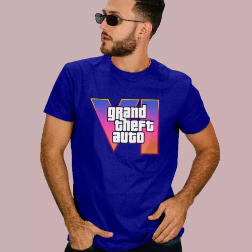 Grand Theft Auto 6 logo férfi póló