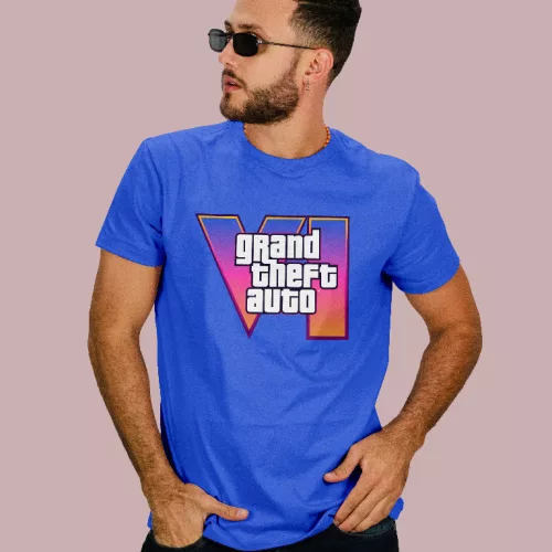 Grand Theft Auto 6 logo férfi póló