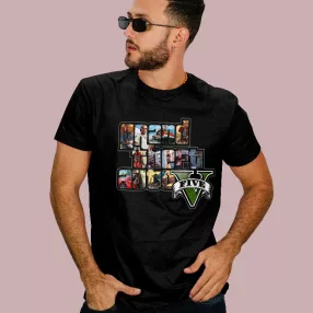 Grand Theft Auto 5 logo férfi póló