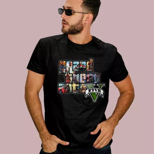 Grand Theft Auto 5 logo férfi póló