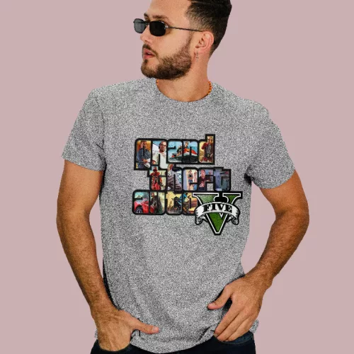 Grand Theft Auto 5 logo férfi póló