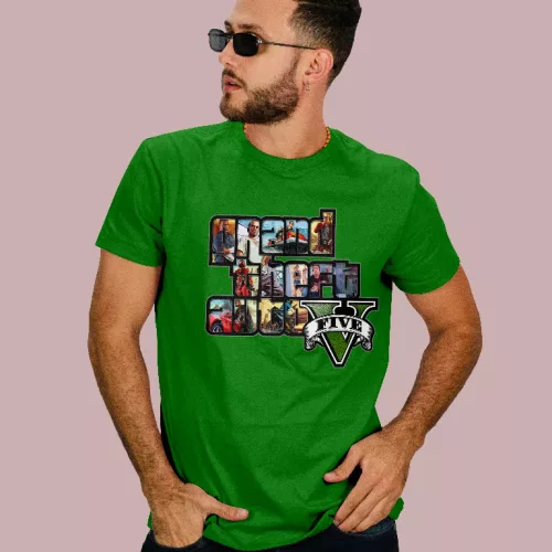 Grand Theft Auto 5 logo férfi póló