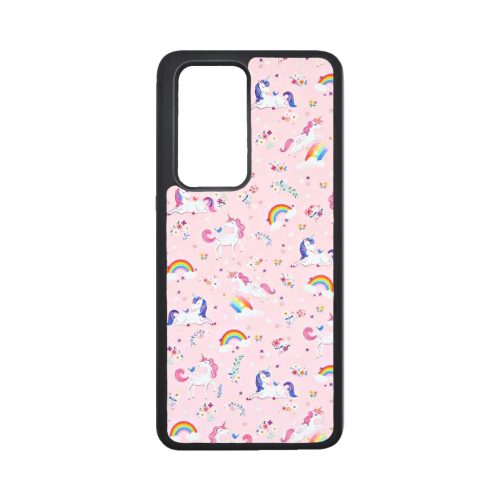 Unikornisok szivárvány és virág mezőn - Huawei tok 
