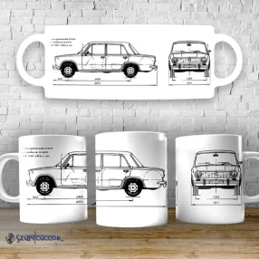 Lada autó paraméterek front bögre