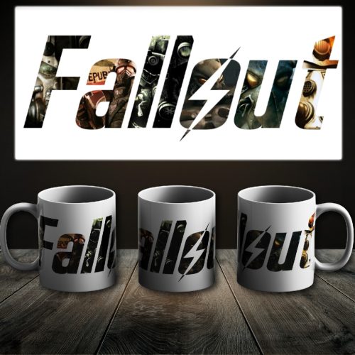 Fallout színes logó bögre