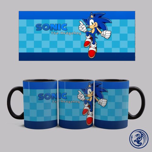 Sonic bögre (Fekete)