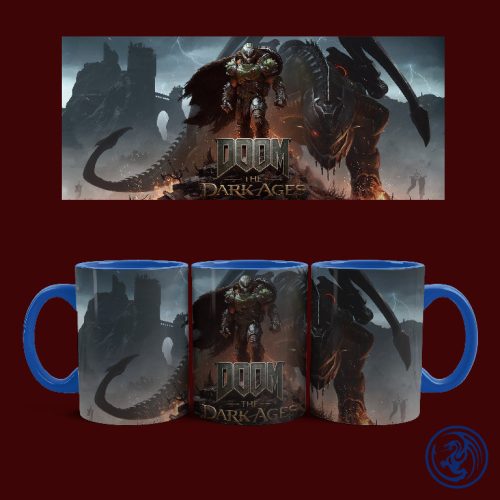 Doom - The Dark Ages - Doomslayer bögre (Kék)