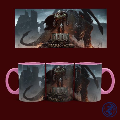 Doom - The Dark Ages - Doomslayer bögre (Rózsaszín)