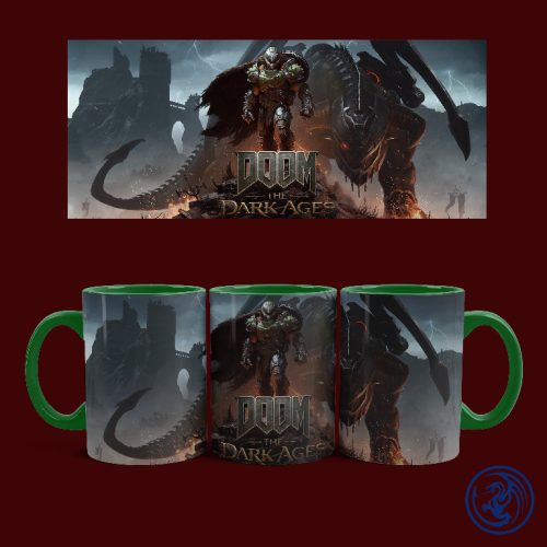 Doom - The Dark Ages - Doomslayer bögre (Zöld)