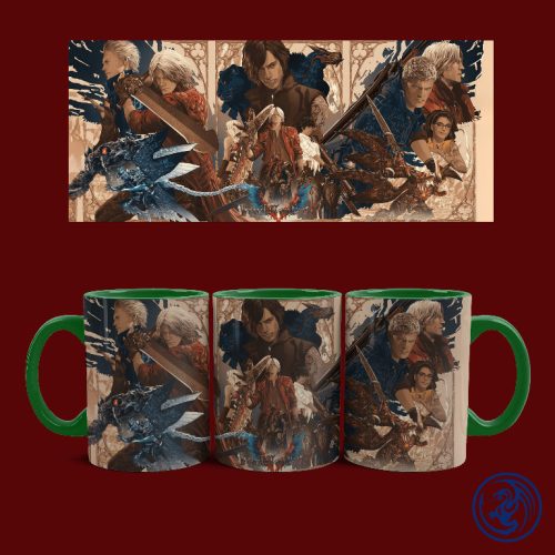 Devil May Cry 5  Art bögre (Zöld)