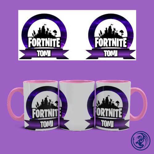 Fortnite logo bögre (Rózsaszín)
