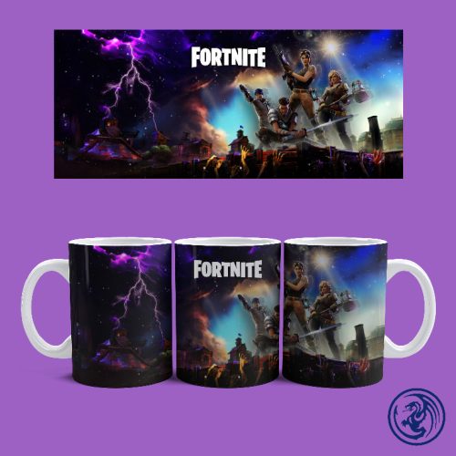 Fortnite karakterek bögre (Fehér)