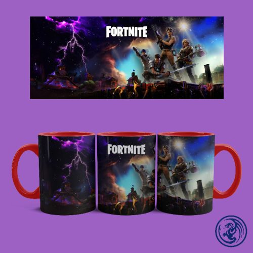 Fortnite karakterek bögre (Piros)