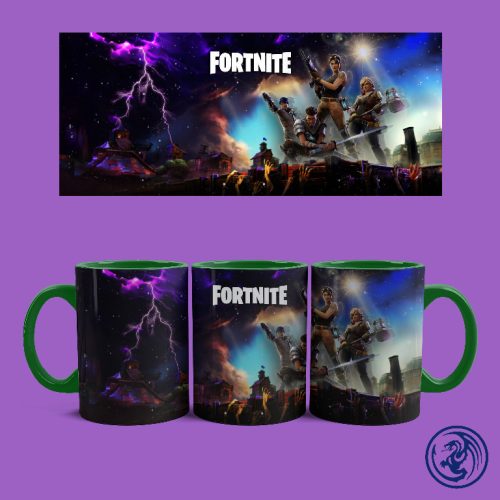 Fortnite karakterek bögre (Zöld)
