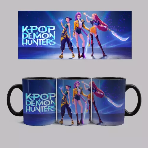 KPOP - Demon-Hunters bögre (Fekete)