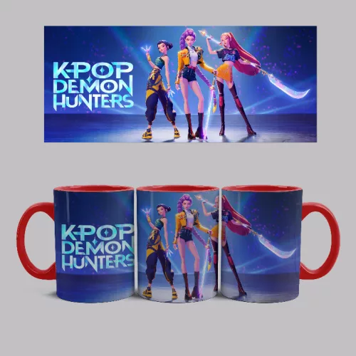 KPOP - Demon-Hunters bögre (Piros)