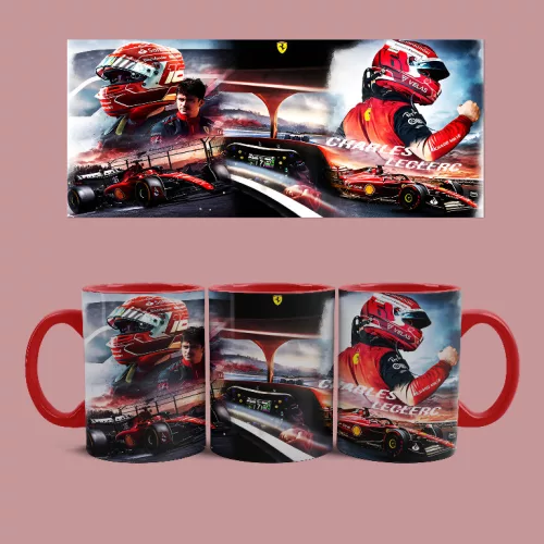 Ferrari - Leclerc bögre (Piros)