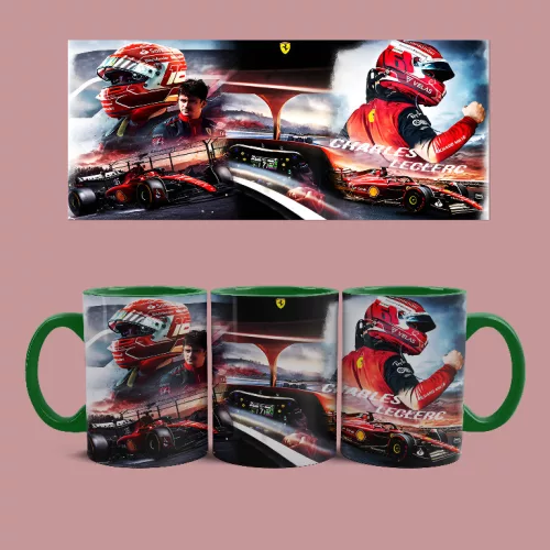 Ferrari - Leclerc bögre (Zöld)