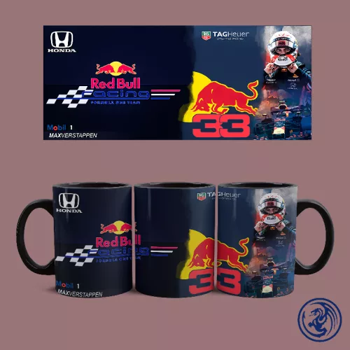 Red Bull Racing - Max Verstappen bögre (Fekete)
