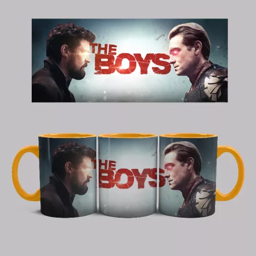 The Boys - Butcher vs.Homelander bögre (Narancssárga)