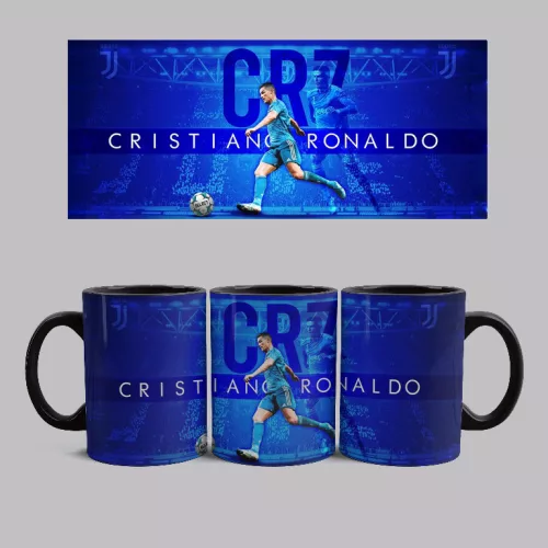Cristiano Ronaldo CR7 bögre (Fekete)