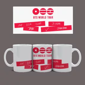 BTS World Tour Arirang bögre (Fehér)