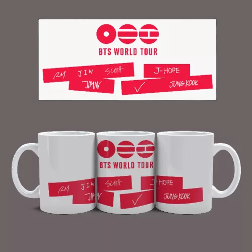 BTS World Tour Arirang bögre (Fehér)