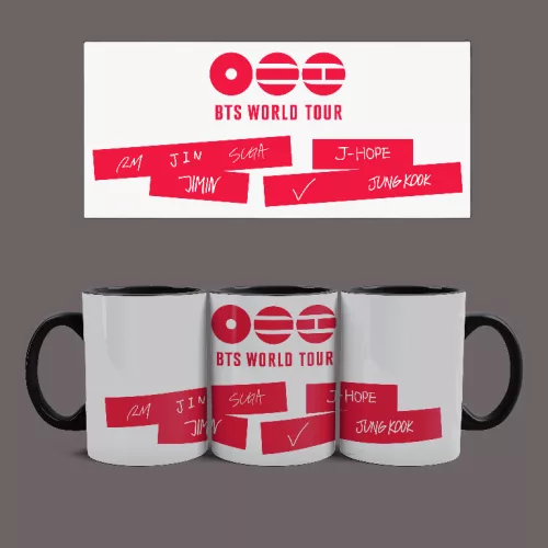 BTS World Tour Arirang bögre (Fekete)