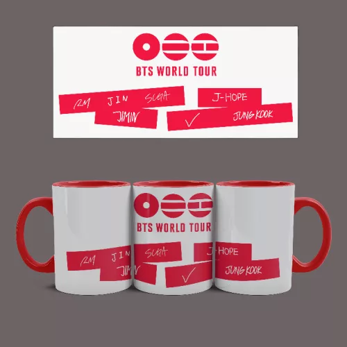 BTS World Tour Arirang bögre (Piros)