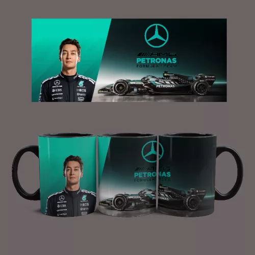 Mercedes Benz - George Russel bögre (Fekete)