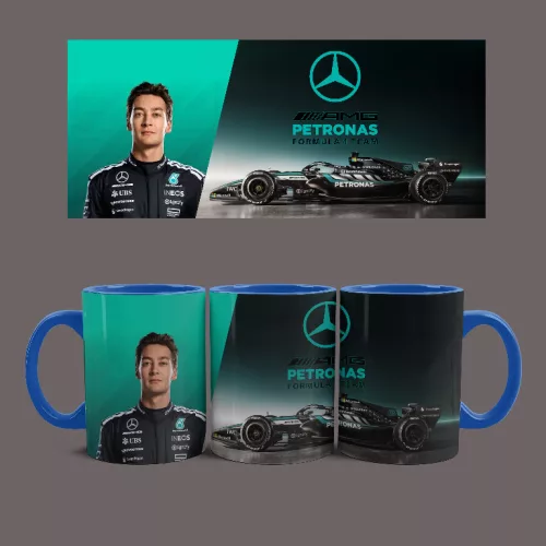 Mercedes Benz - George Russel bögre (Kék)