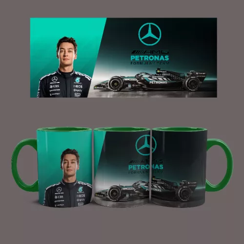 Mercedes Benz - George Russel bögre (Zöld)