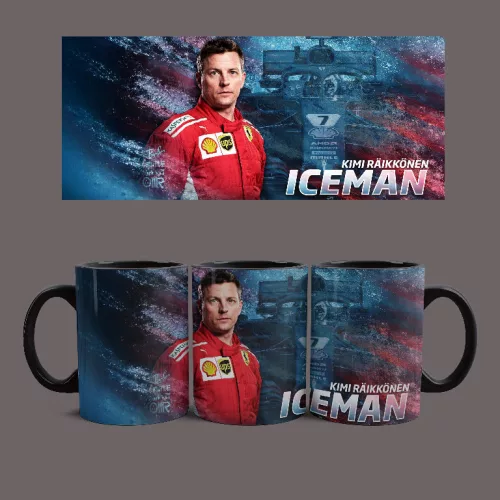 Kimi Raikkonen Iceman bögre (Fekete)