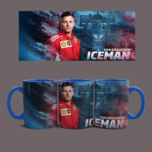 Kimi Raikkonen Iceman bögre (Kék)