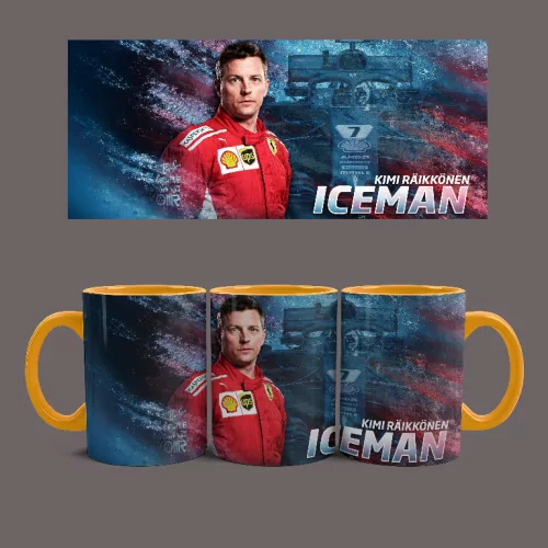 Kimi Raikkonen Iceman bögre (Narancssárga)