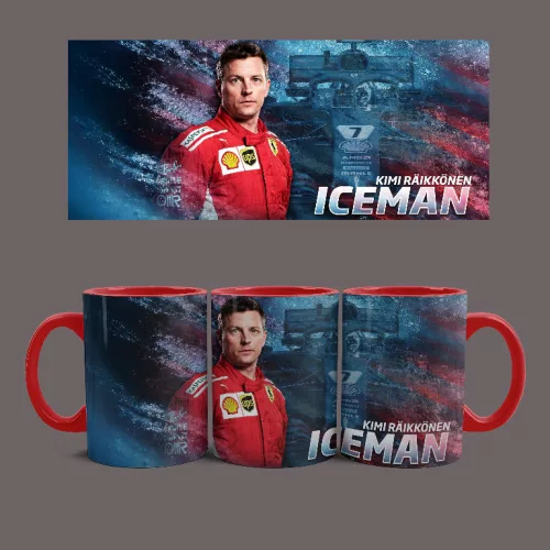Kimi Raikkonen Iceman bögre (Piros)