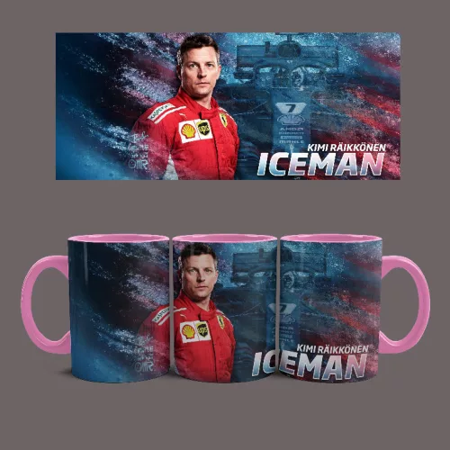 Kimi Raikkonen Iceman bögre (Rózsaszín)