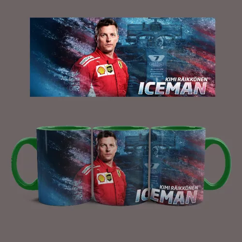 Kimi Raikkonen Iceman bögre (Zöld)