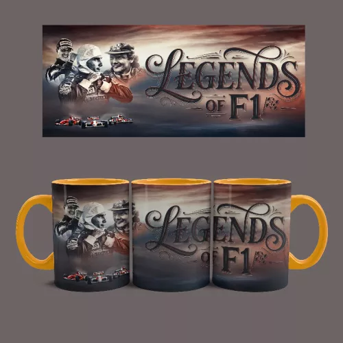 Legends of F1 bögre (Narancssárga)