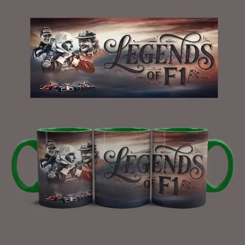 Legends of F1 bögre (Zöld)