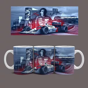 Ayrton Senna bögre (Fehér)