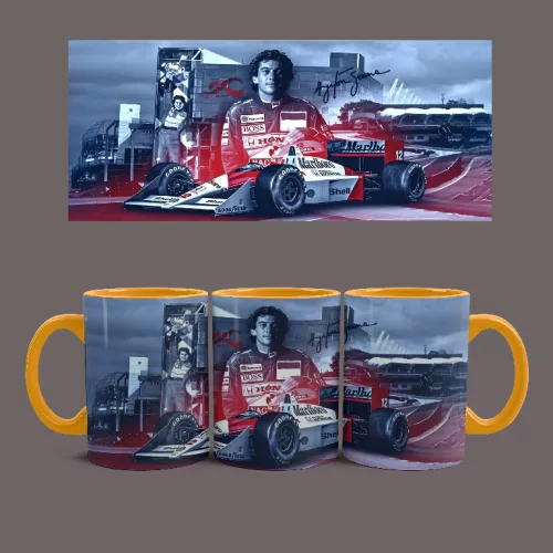 Ayrton Senna bögre (Narancssárga)